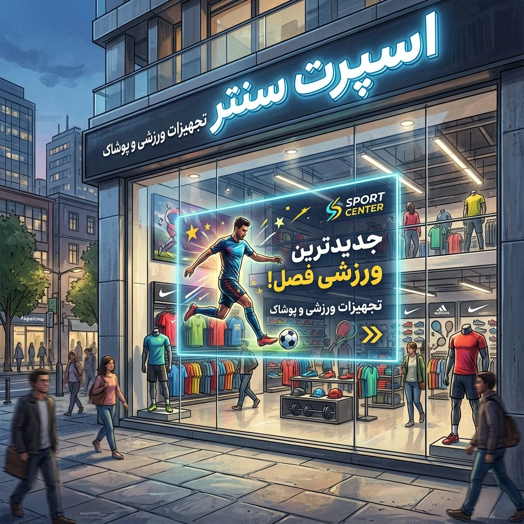 پشت شیشه مغازه