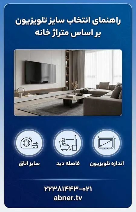 راهنمای انتخاب سایز تلویزیون بر اساس متراژ خانه
