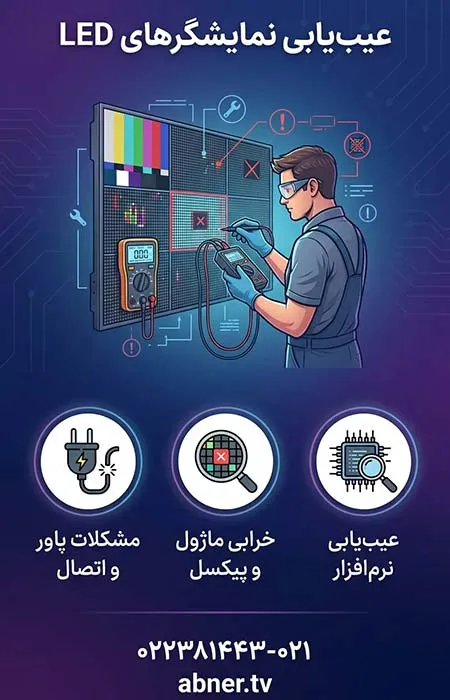 عیب‌یابی نمایشگرهای LED